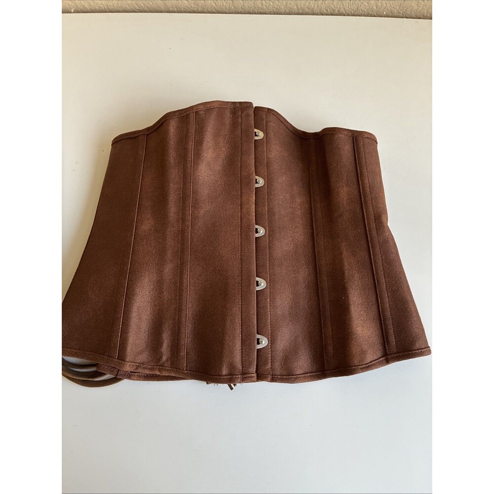 Alivila.Y Medium Brown Underbust Waist Training Corset Renaissance Fest Peasant